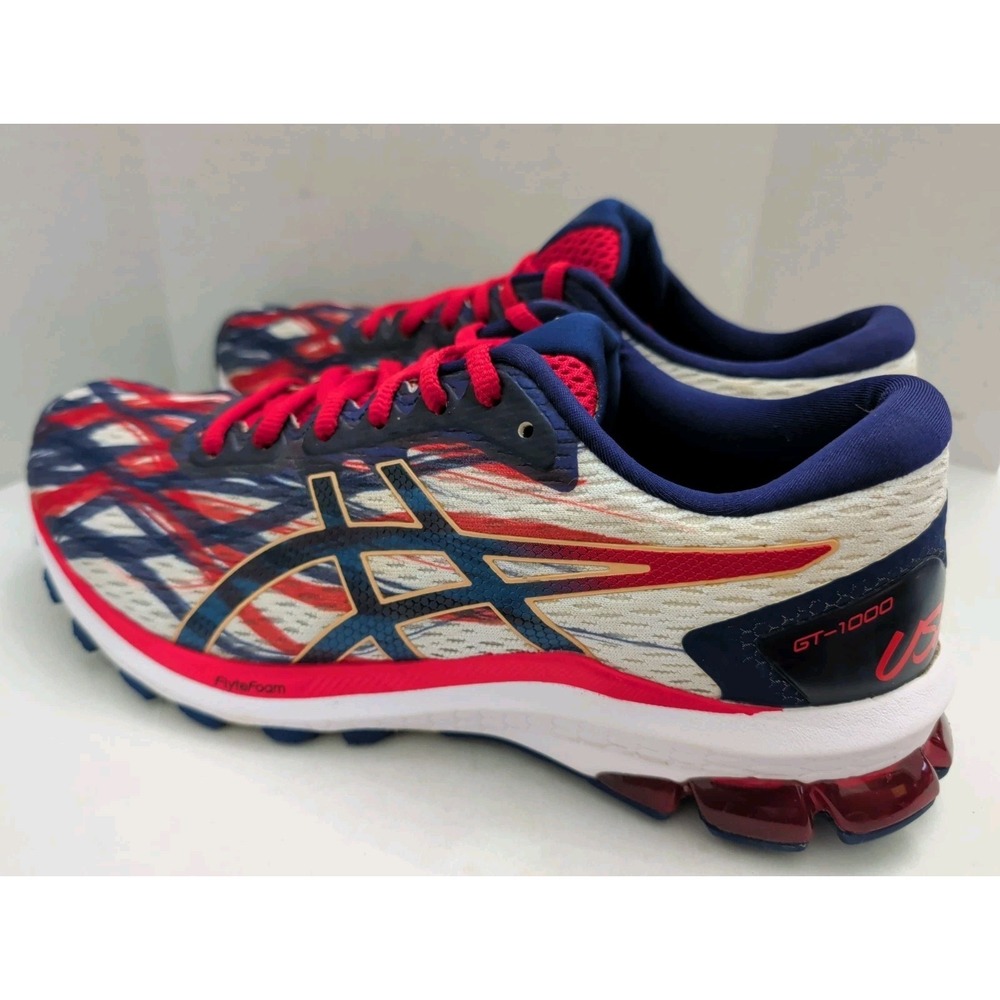 ASICS GT-1000 USA Running Shoes Men's 8.5 Red White Blue Patriotic 1011B108 - Picture 5 of 8